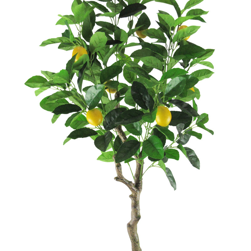 Primrue 44" Artificial Lemon Tree in Pot Wayfair